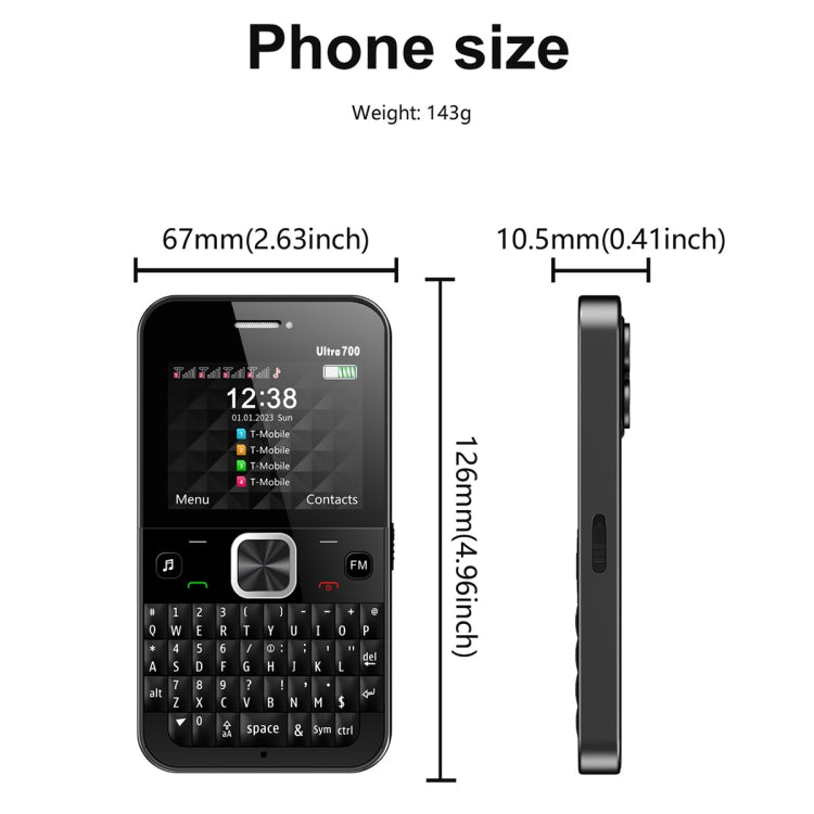 SERVO U700, 2.4 inch, MTK6261D, 58 Full Keyboards, Support Bluetooth, FM, NFC, Quick Dial, Flashlight, GSM, Quad SIM (Green) - free shipping - PMC Jewellery - Order now!