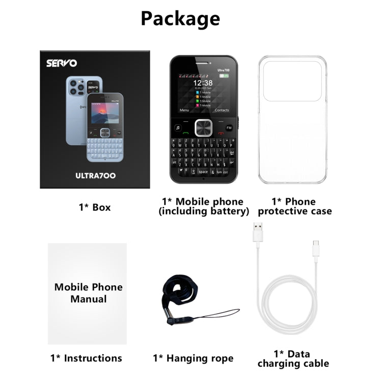 SERVO U700, 2.4 inch, MTK6261D, 58 Full Keyboards, Support Bluetooth, FM, NFC, Quick Dial, Flashlight, GSM, Quad SIM (Green) - free shipping - PMC Jewellery - Order now!