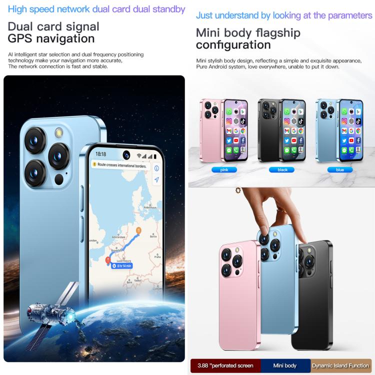 SOYES XS19, 2GB+16GB, 3.88 inch Android 10.0 MTK6580 Quad Core, Network: 3G, Dual SIM (Blue) - free shipping - PMc TechLife - Order now!