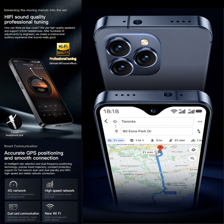 SOYES F9 Max, 4GB+64GB, 4.3 inch Android 12 MTK6762 Octa Core, Network: 4G, OTG, Dual SIM (Dark Blue) - SOYES by SOYES | Online Shopping South Africa | PMC Jewellery | Buy Now Pay Later Mobicred