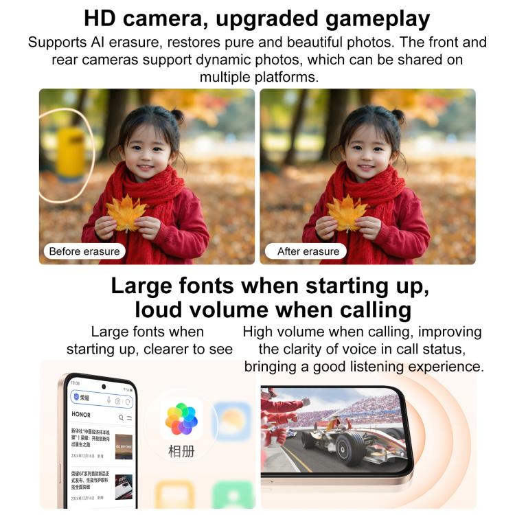 Honor Play 60m, 6GB+128GB, Side Fingerprint, 6.61 inch MagicOS 9.0 Dimensity 6300 Octa Core, Network: 5G, OTG (Black) - free shipping - PMc TechLife - Order now!