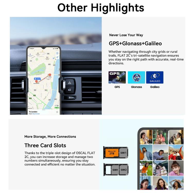 Blackview Oscal FLAT 2C, 2GB+64GB, 6.56 inch Android 14 Unisoc SC9863A T603 Octa Core, Network: 4G (Black) - free shipping - PMC TechLife - Order now!