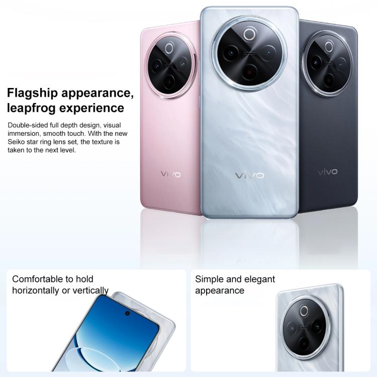 vivo Y300 Pro+, 8GB+128GB, Face ID / Screen Fingerprint, 6.77 inch Android 15 OriginOS 5 Snapdragon 7s Gen 3 Octa Core, OTG, NFC, Network: 5G (Black)