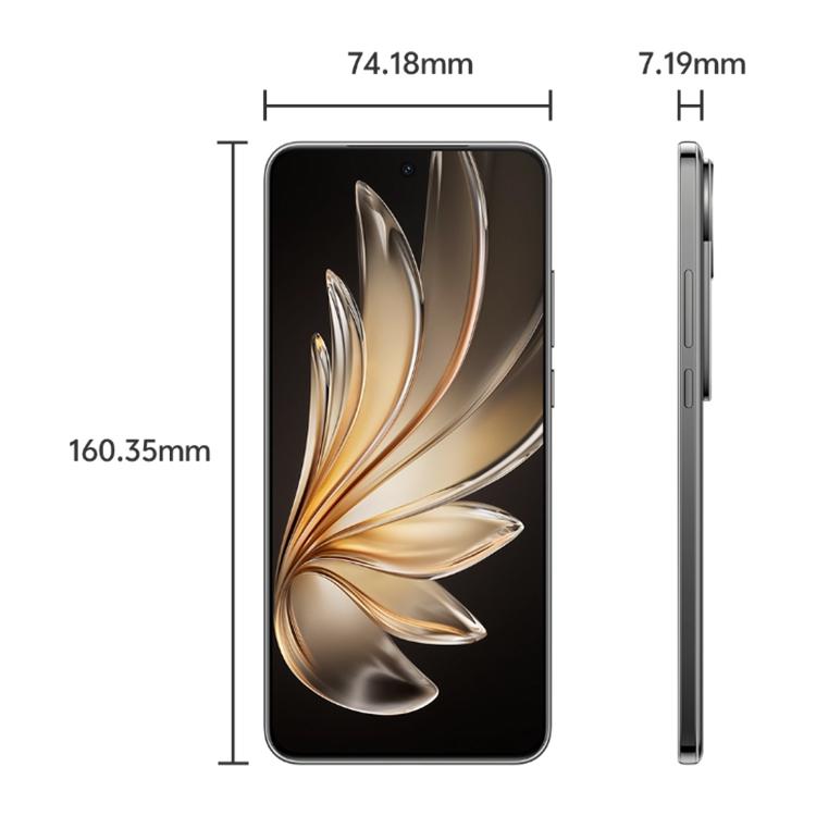 vivo S20, 16GB+512GB, Face ID / Screen Fingerprint Identification, 6.67 inch Android 15 Snapdragon 7 Gen 3 Octa Core, OTG, NFC, Network: 5G (Black)