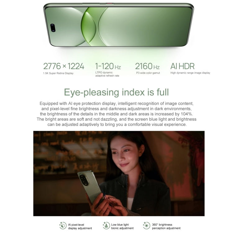 Huawei nova 13 Pro, 12GB+256GB, Screen Fingerprint Identification, 6.76 inch HarmonyOS 4.2, NFC, OTG, Not Support Google Play (White)