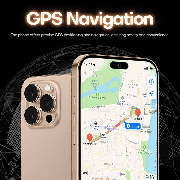 i16 Pro Max / A08, 3GB+32GB, 6.73 inch Screen, Face Identification, Android 8.1 MTK6753 Octa Core, Network: 3G, Dual SIM, AU Plug (Gold)
