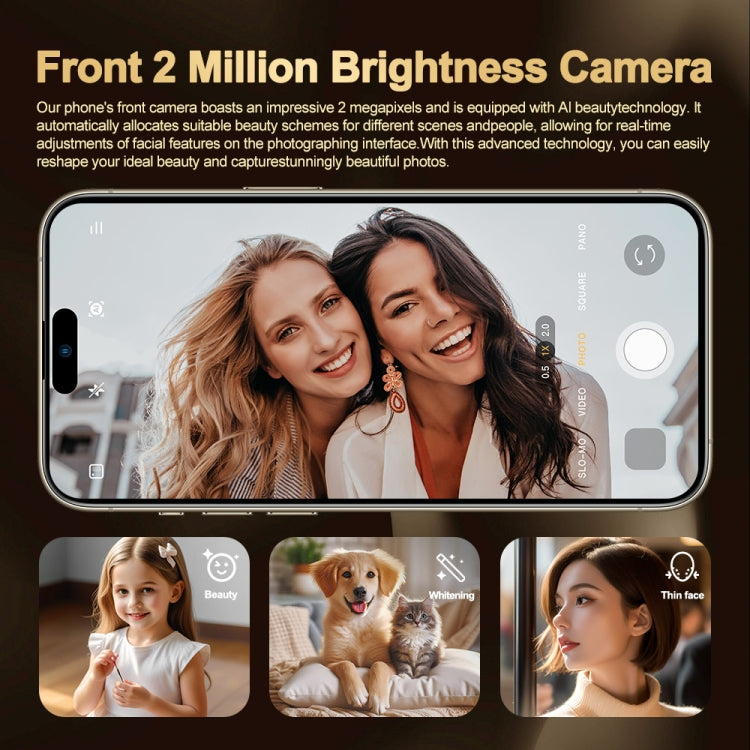 i16 Pro Max / Q5, 2GB+16GB, 6.5 inch Screen, Face Identification, Android 8.1 MTK6580P Quad Core, Network: 3G, Dual SIM, EU Plug (Blue)