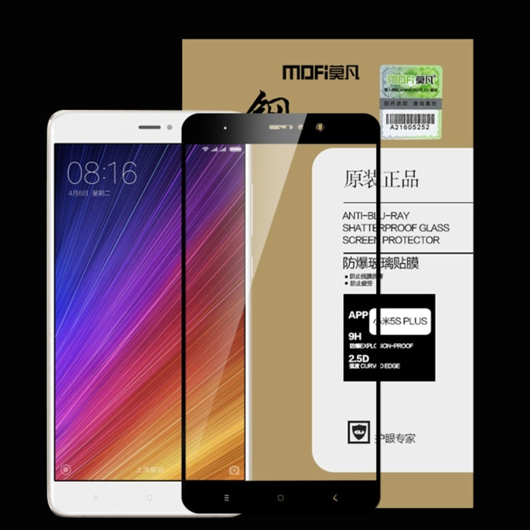 MOFI Xiaomi Mi 5s Plus 0.3mm 9H Hardness 2.5D Explosion-proof Full Screen Tempered Glass Screen Film(White) - by MOFI | Online Shopping South Africa | PMC TechLife | Buy Now Pay Later Mobicred
