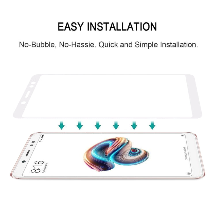 0.33mm 9H 2.5D Full Screen Fully Adhesive Tempered Glass Film for Xiaomi Redmi Note 5 Pro(White) - by PMC TechLife | Online Shopping South Africa | PMC TechLife