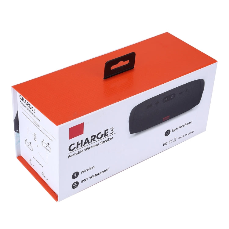Charge3 Life Water-resistant Bluetooth Stereo Speaker, Built-in MIC, Support Hands-free Calls & TF Card & AUX IN & Power Bank(Blue)