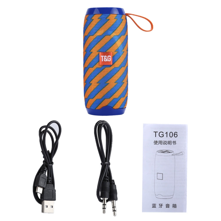 T&G TG106 Portable Wireless Bluetooth V4.2 Stereo Speaker with Handle, Built-in MIC, Support Hands-free Calls & TF Card & AUX IN & FM, Bluetooth Distance: 10m