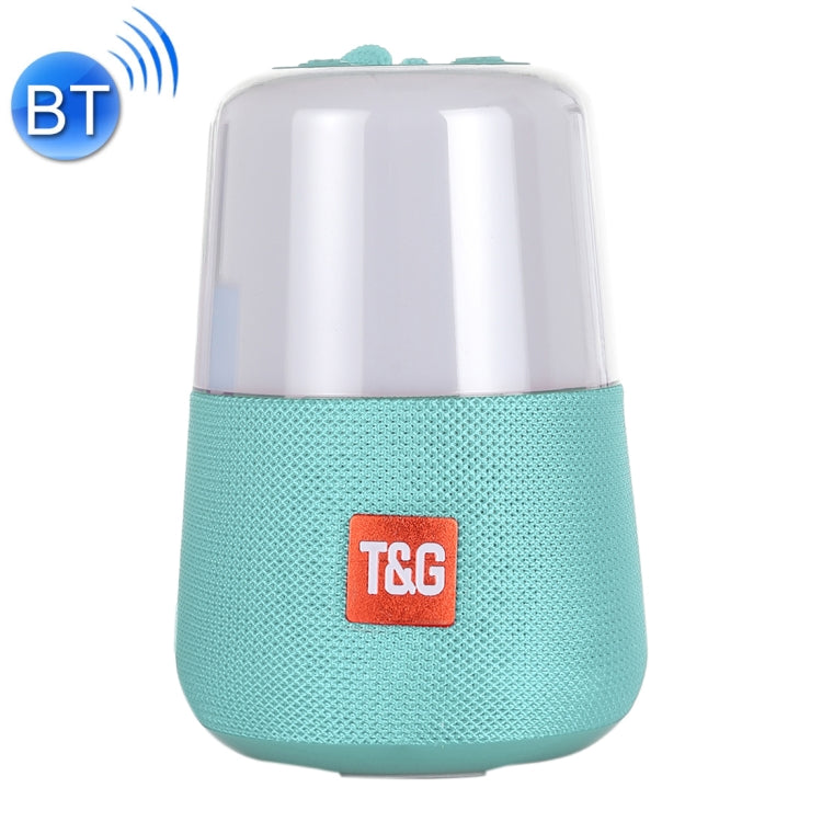 T&G TG168 Portable Wireless Bluetooth V5.0 Stereo Speaker with Handle, Built-in MIC, Support Flashing LED Light & TF Card & U Disk & AUX IN & FM(Cyan)