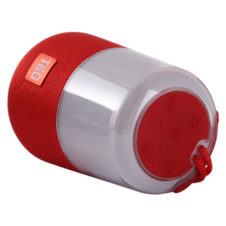 T&G TG168 Portable Wireless Bluetooth V5.0 Stereo Speaker with Handle, Built-in MIC, Support Flashing LED Light & TF Card & U Disk & AUX IN & FM(Red)