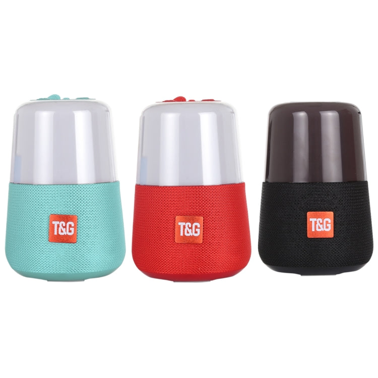 T&G TG168 Portable Wireless Bluetooth V5.0 Stereo Speaker with Handle, Built-in MIC, Support Flashing LED Light & TF Card & U Disk & AUX IN & FM(Cyan)