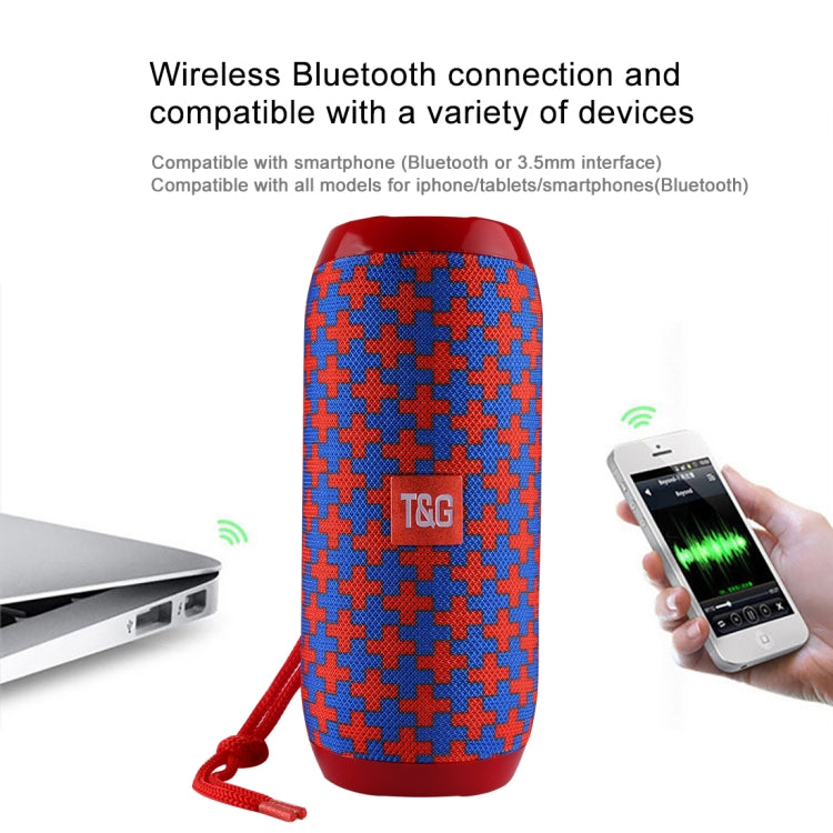T&G TG117 Portable Bluetooth Stereo Speaker, with Built-in MIC, Support Hands-free Calls & TF Card & AUX IN & FM, Bluetooth Distance: 10m(Red)