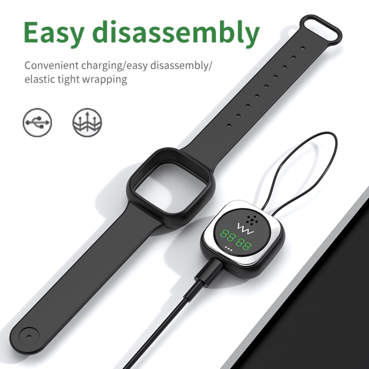 F9 Outdoor Silica Gel Mosquito Repellent Wristband with Clock(Black)