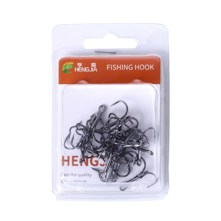 HENGJIA 20 PCS Classic Black High Carbon Steel Fishing Three-jaw Treble Hooks - Fishing Hooks by HENGJIA | Online Shopping South Africa | PMC TechLife | Buy Now Pay Later Mobicred