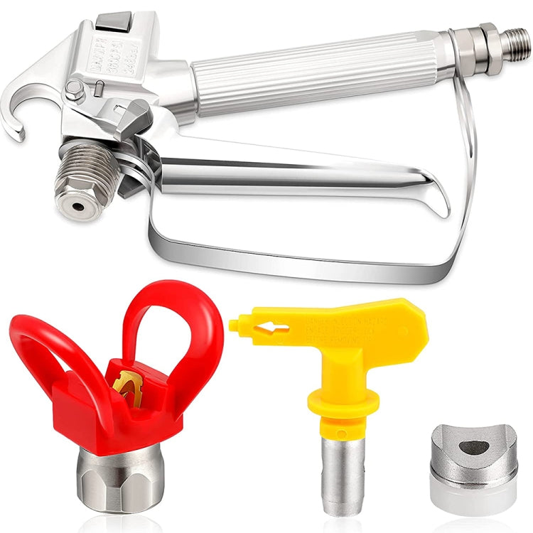 High Pressure Airless Sprayer Spray Gun & Nozzle Holder & Nozzle Set , Paint Sprayer Sprayer Accessories (Red)