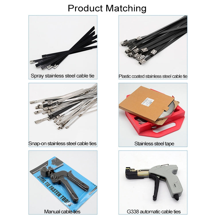 100 PCS 4.6x100mm Stainless Steel Metal Cable Ties Tie Zip Wrap Exhaust Heat Straps Induction Pipe - Clamps by PMC TechLife | Online Shopping South Africa | PMC TechLife