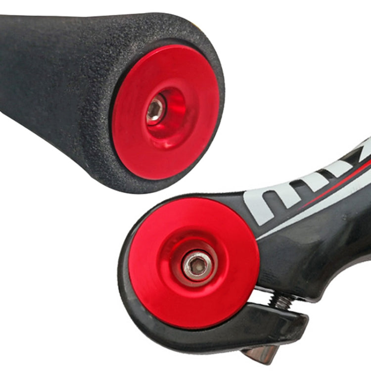 TOSEEK 1 Pair Mountain Bike Handlebar Grips Caps End Plug Aluminum Alloy Bicycle Bar Ends Plug (Blue) - Bicycle Grips by TOSEEK | Online Shopping South Africa | PMC TechLife | Buy Now Pay Later Mobicred