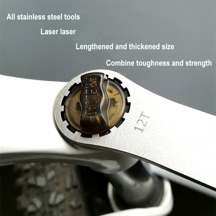 BIKERSAY BT050D Multifunctional Stainless Steel Bicycle Fork Wrench Double Head Spanner