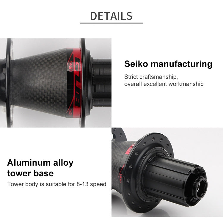 GUB 1421 Carbon Fiber Disc Bike Hub - free shipping - PMC Jewellery - Order now!