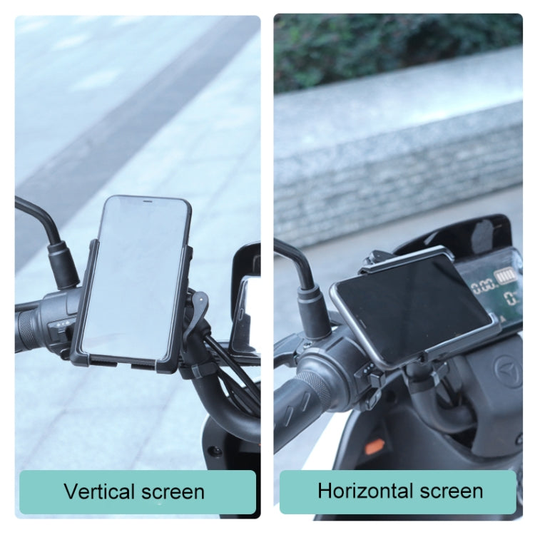 Rotatable PVC Motorcycle Bicycle Handlebar Mount Mobile Phone Holder (Black) - Holders by PMC TechLife | Online Shopping South Africa | PMC TechLife | Buy Now Pay Later Mobicred