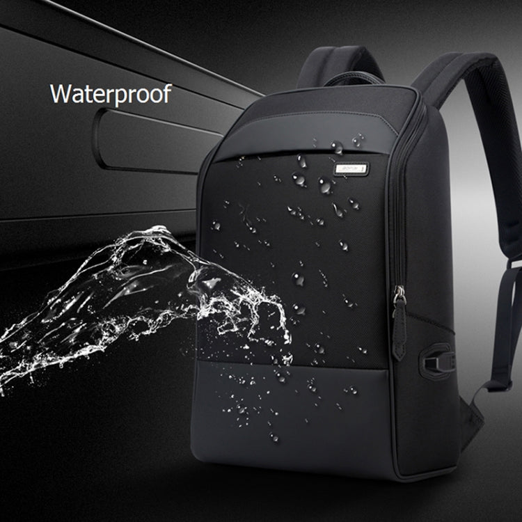 Bopai 751-006881 Business Anti-theft Water-resistant Large Capacity Double Shoulder Bag,with USB Charging Port, Size: 30x14x44cm(Black)