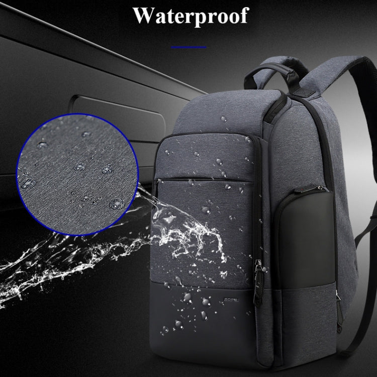 Bopai 851-014518 Business Water-resistant Three-layer Large Capacity Double Shoulder Bag,with USB Charging Port, Size: 37x21x47.5cm (Black)