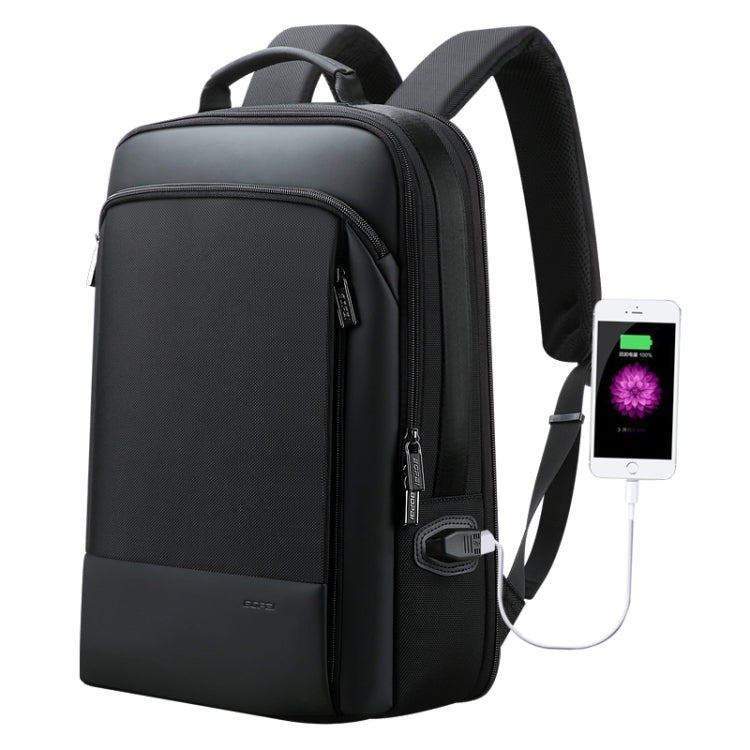 Bopai 61-07311 Large Capacity Anti-theft Water-resistant Backpack Laptop Tablet Bag for 15.6 inch and Below, External USB Charging Port(Black)