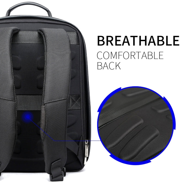 Bopai 851-014318 Fashion Outdoor Breathable Water-resistant Anti-theft Three-layer Large Capacity Double Shoulder Bag,with USB Charging Port, Size: 31x17x44cm(Grey)