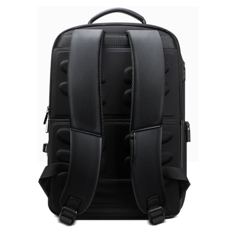 Bopai 851-024011 Top-grain Leather Business Breathable Anti-theft Man Backpack, Size: 28x18x42cm(Black)