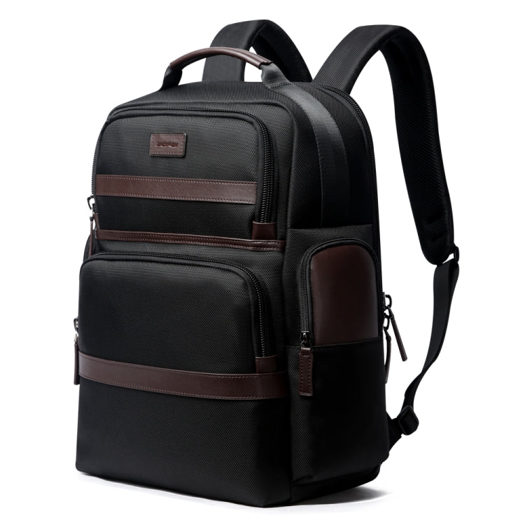 Bopai 751-007301 Business Anti-theft Water-resistant Large Capacity Double Shoulder Bag,with USB Charging Port, Size: 28x19x42cm(Black)