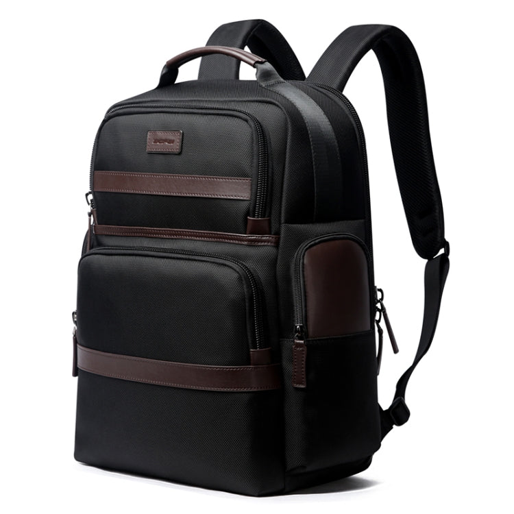 Bopai 751-007301 Business Anti-theft Water-resistant Large Capacity Double Shoulder Bag,with USB Charging Port, Size: 28x19x42cm(Black)