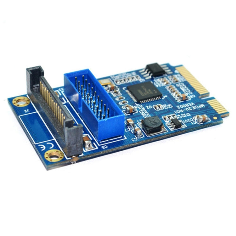 MINI PCI-E to USB 3.0 Front 19 Pin Desktop PC Expansion Card (Blue) - by PMC Jewellery | Online Shopping South Africa | PMC Jewellery | Buy Now Pay Later Mobicred
