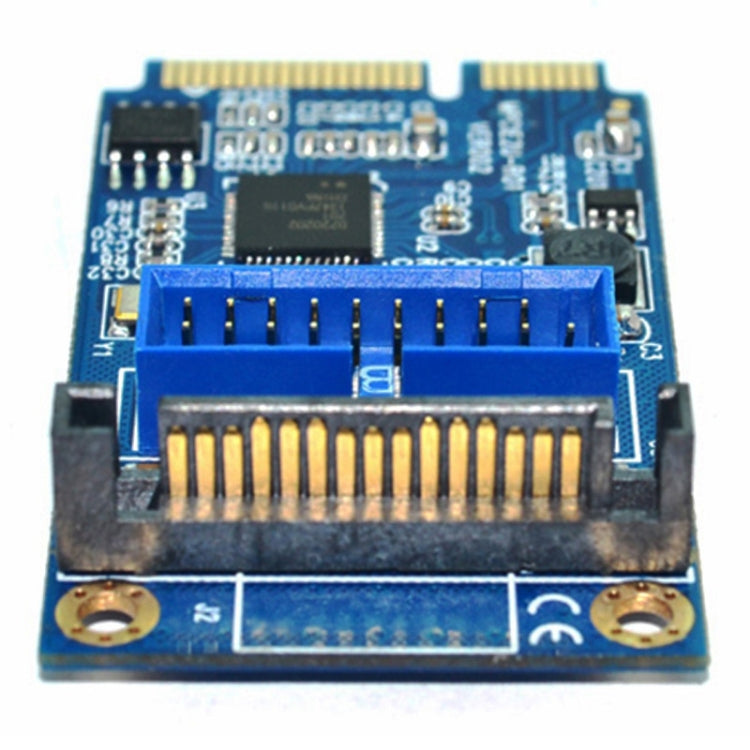 MINI PCI-E to USB 3.0 Front 19 Pin Desktop PC Expansion Card (Blue) - by PMC Jewellery | Online Shopping South Africa | PMC Jewellery | Buy Now Pay Later Mobicred