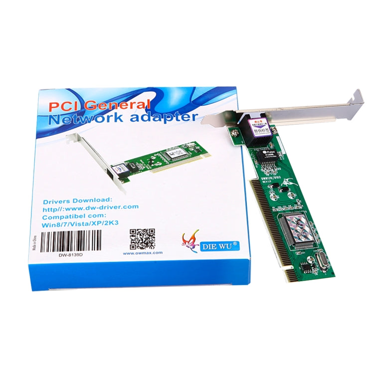 TXA001 DW-8139D RTL8139 10/100Mbps PCI Network Card Desktop Network Adapter for computer PC - Add-on Cards by PMC TechLife | Online Shopping South Africa | PMC TechLife | Buy Now Pay Later Mobicred