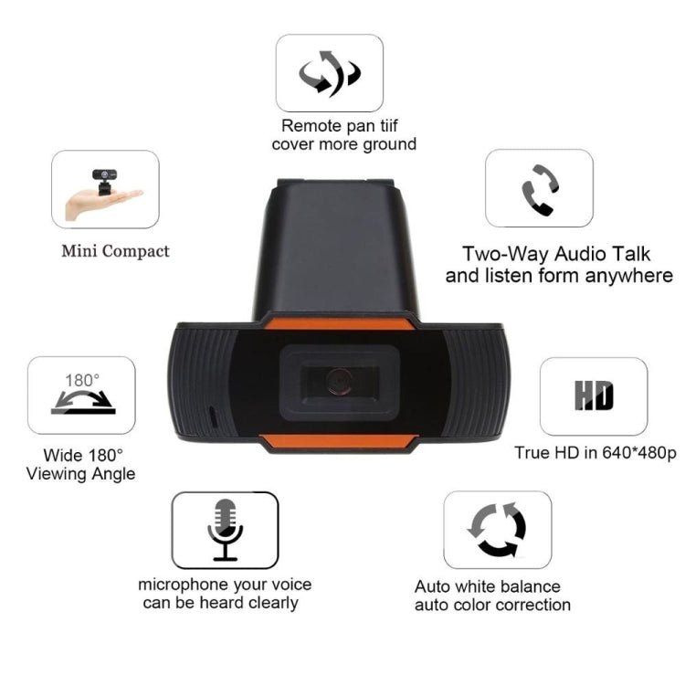 HD 720P Rotatable Computer Camera USB Webcam PC Camera for Skype / Android TV - HD Camera by PMC Jewellery | Online Shopping South Africa | PMC Jewellery | Buy Now Pay Later Mobicred