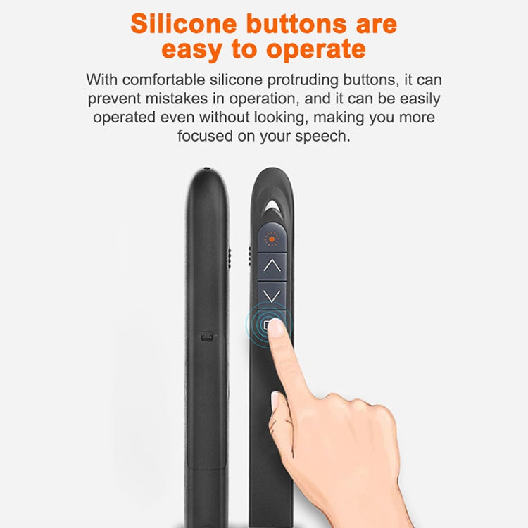 XM930 2.4GHz Wireless Laser PowerPoint Page Turning Pen Multimedia Wireless Presentation Projection Pen with USB Receiver, Support Low Battery Remind, Remote Control Distance: 100m(Black) - by PMC Jewellery | Online Shopping South Africa | PMC Jewellery | Buy Now Pay Later Mobicred