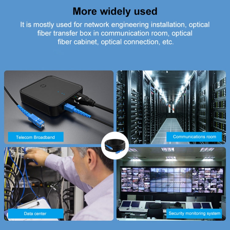 Triple Steel Wire Long Range Outdoor Fiber Optic Drop Cable Patch Jumper with SC Connector, Cable Length: 300m - Fiber Optic Jumper by PMC Jewellery | Online Shopping South Africa | PMC Jewellery | Buy Now Pay Later Mobicred