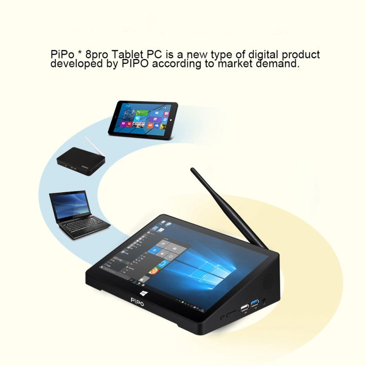PiPo X8 Pro TV Box Style Mini PC, 4GB + 64GB, 7 inch Windows 10, Intel Celeron N4020 Dual Core, Support TF Card / Bluetooth / WiFi / LAN / HDMI, US/EU Plug - free shipping - PMC Jewellery - Order now!