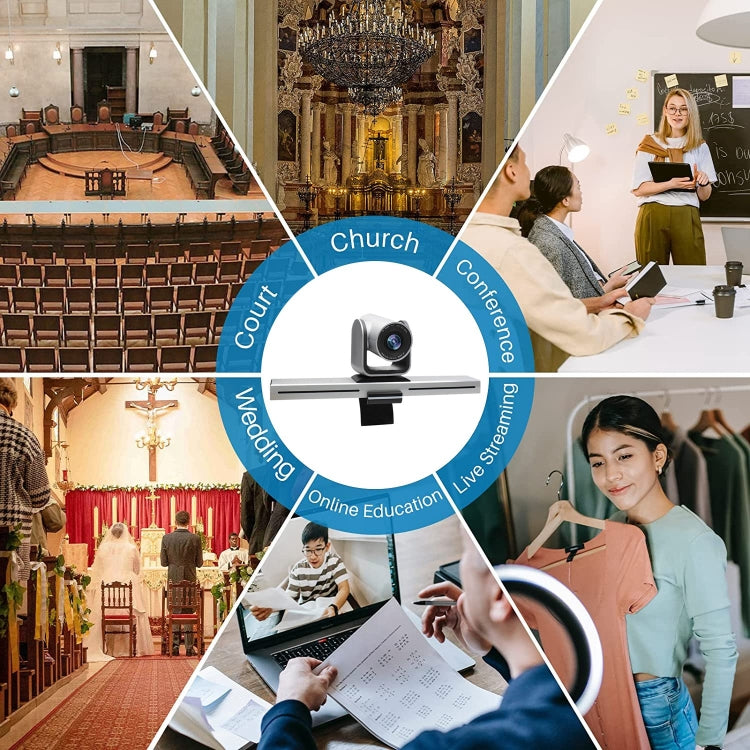YANS YS-H23UT USB HD 1080P 3X Zoom Video Conference Camera for Large Screen, Support IR Remote Control(Grey) - free shipping - PMC Jewellery - Order now!