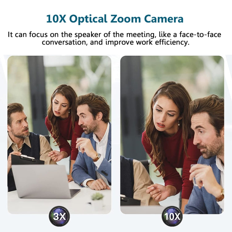 YANS YS-H210U USB HD 1080P 10X Zoom Lens Video Conference Camera with Remote Control, US Plug(Grey) - free shipping - PMC Jewellery - Order now!