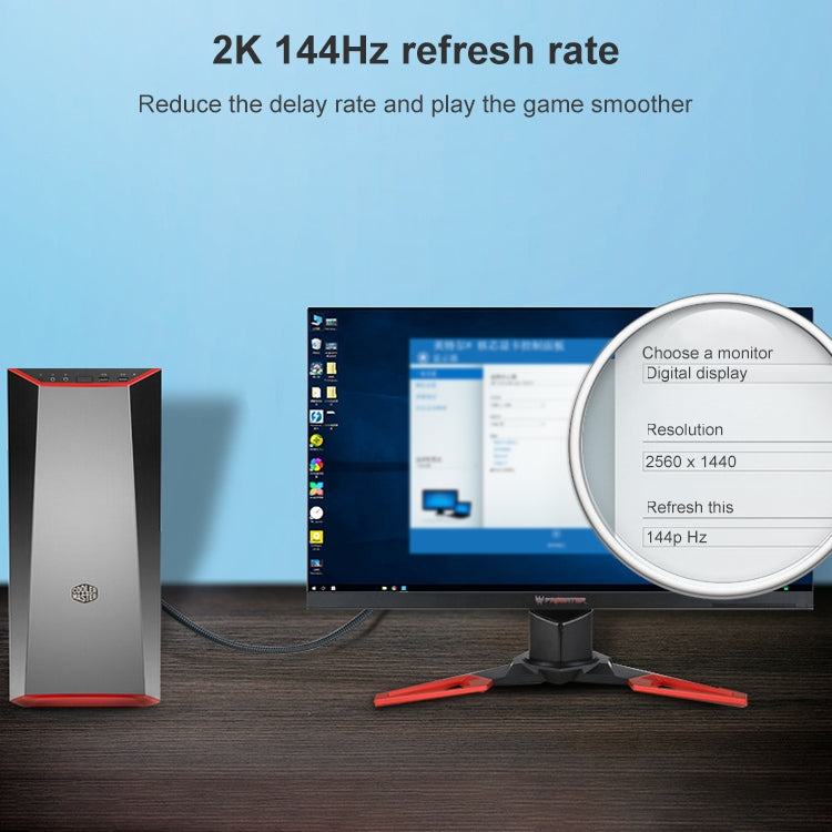 OD6.5mm DP Male to Male DisplayPort Cable, Length: 2m - by PMC Jewellery | Online Shopping South Africa | PMC Jewellery | Buy Now Pay Later Mobicred