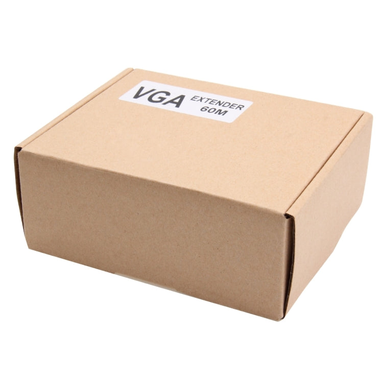 VGA Signal to RJ45 Signal Extender Transmitter + Receiver Converter Ethernet Cable, Transmission Distance: 60m - VGA Extender by PMC Jewellery | Online Shopping South Africa | PMC Jewellery | Buy Now Pay Later Mobicred