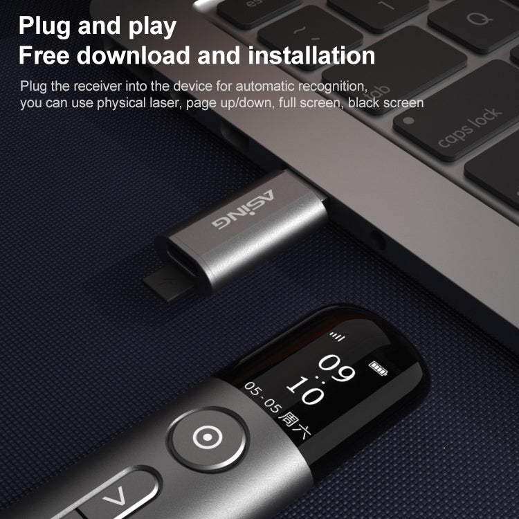ASiNG A9s Multifunctional PPT Page Turning Pen Wireless Presenter (Blue) - by ASiNG | Online Shopping South Africa | PMC Jewellery | Buy Now Pay Later Mobicred