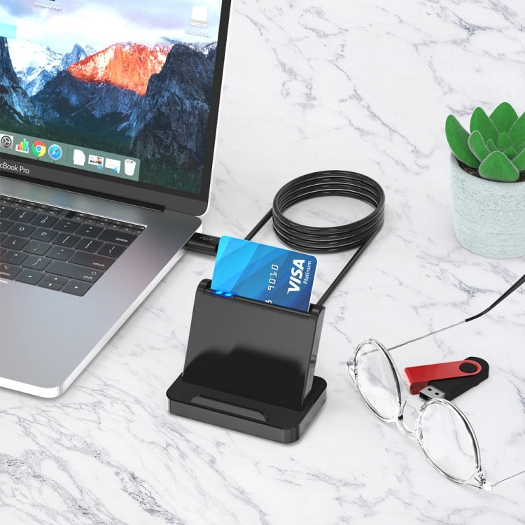 Rocketek SCR816 USB2.0 CAC / SIM / IC / ATM Smart Card Reader (Black)