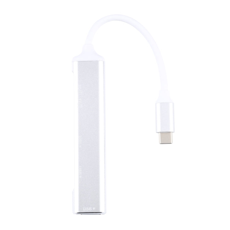 5 in 1 USB-C / Type-C 3.1 to SD / TF Card Slot + 3 USB 3.0 Ports Multifunctional Docking Station HUB (White)