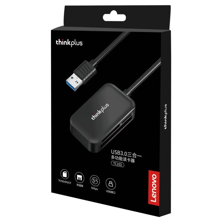 Lenovo thinkplus TC102 USB 3 in 1 Multi-function Card Reader - by Lenovo | Online Shopping South Africa | PMC Jewellery | Buy Now Pay Later Mobicred