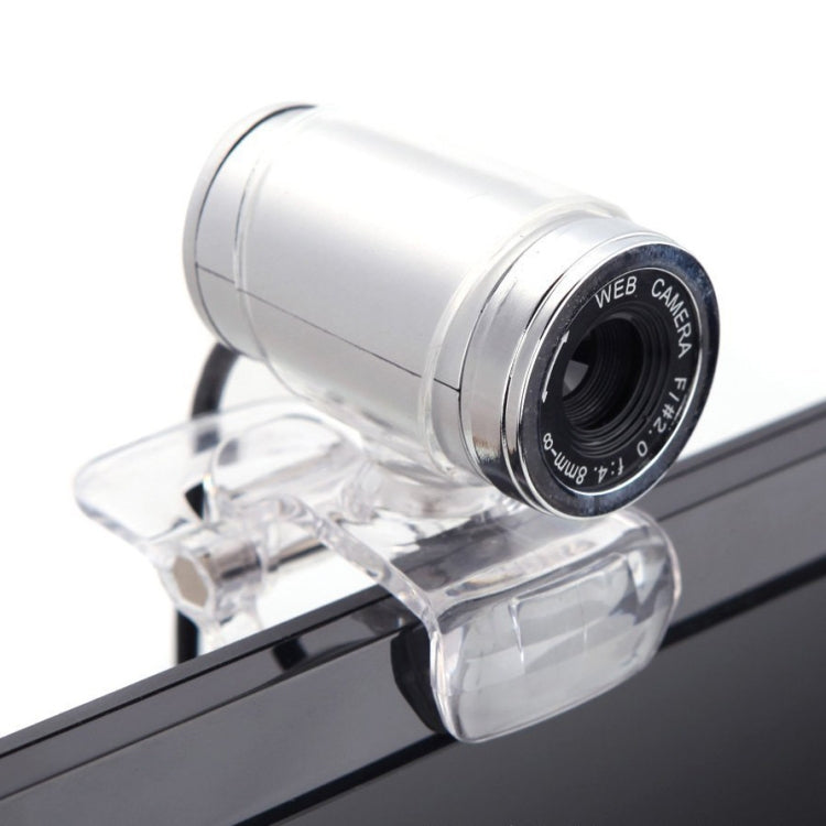 HXSJ A860 30fps 480P HD Webcam for Desktop / Laptop, with 10m Sound Absorbing Microphone, Length: 1.4m(Grey)